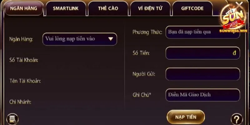 Nạp tiền Sunwin giúp bạn nhân đôi số vốn đang có